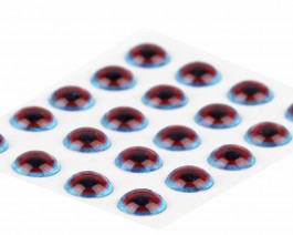 3D Epoxy Eyes, Holographic Red-Blue 5 mm